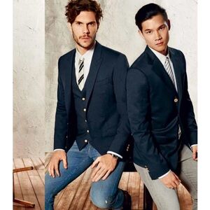 Dolce & Gabbana Black Blazer with Gold Buttons